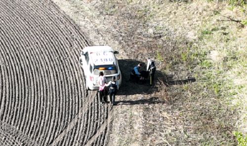 Drone footage of arrest