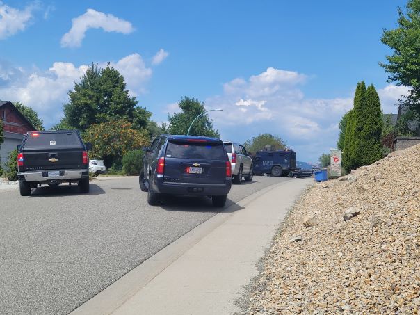 Emergency vehicle in front of residence on Copper Hill place