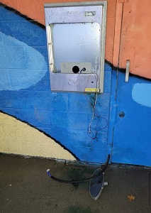 Mischief to water fountain at Rotary Beach Park