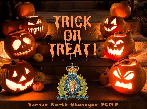 graphic of jackolanterns with trick or treat in text