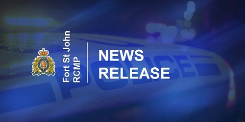 Fort St John RCMP News Release Banner with blue background