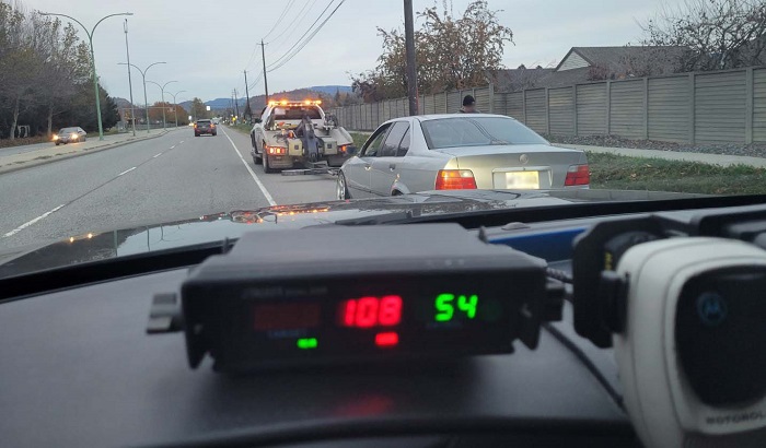 Vehicle travelling 108 km/h in a 60 km/h along Glenmore Road