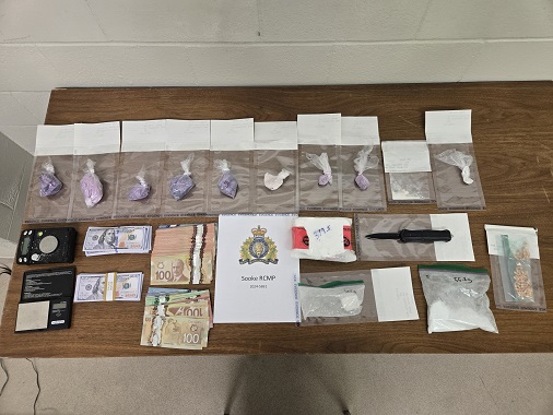 Money and suspected drugs