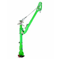 Stock photo of a portable fall arrest post with a Davit arm attachment