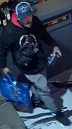 front view picture of a suspect who entered into a business