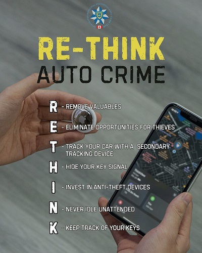 RE-THINK auto crime poster in english 