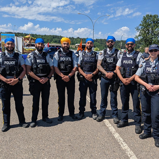 Photo of the RCMP at the 2023 Vasaikhi parade
