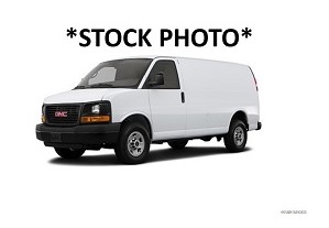 stock photo of white 2015 gmc savannah van