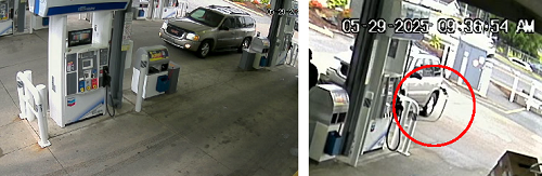 Photos of Brown GMC Envoy at gas station