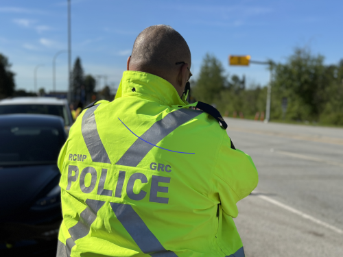 Richmond RCMP officer conducting speed enforcement