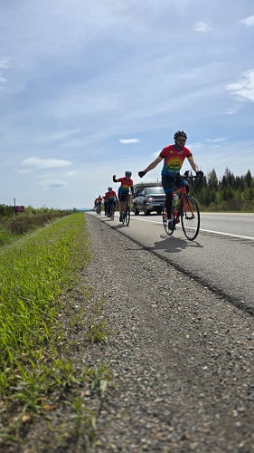 Photo of cyclists on a road
