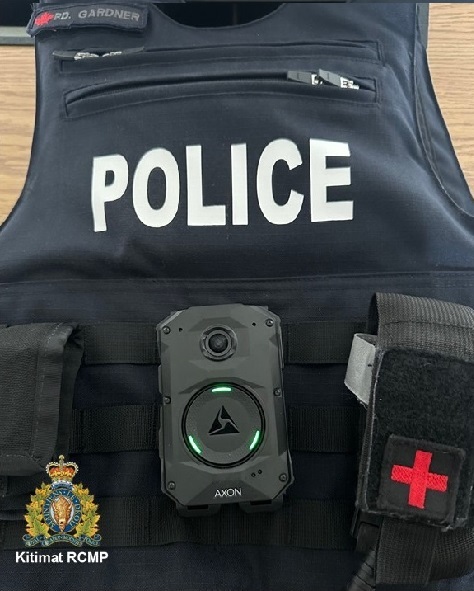 photo of police soft body armor with body worn camera attached 