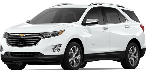 stock image of white 2019 chevrolet equinox