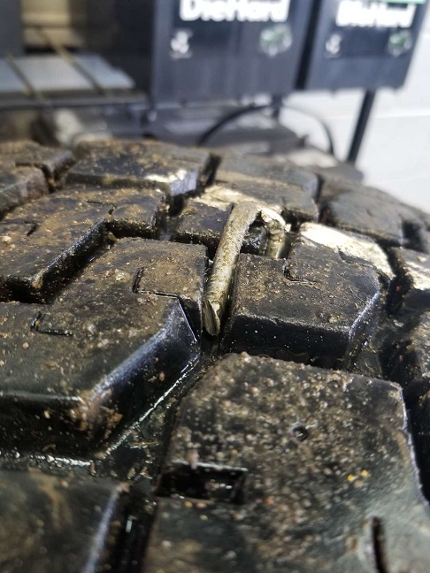 Photo 2 of nail in tire