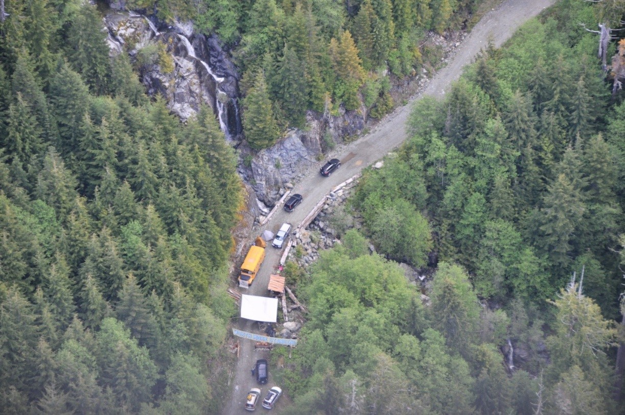 Photo of encampment near Port Renfrew