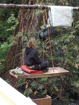 Image of individual on a cantilever off a bridge