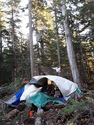 Structures and tents dismantled