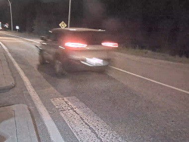 Rear view suspect vehicle