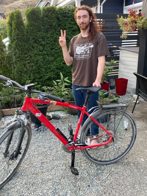 Keegan with his bike