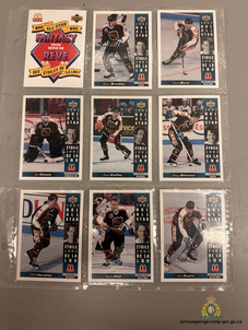 Photo of the recoverred hockey cards