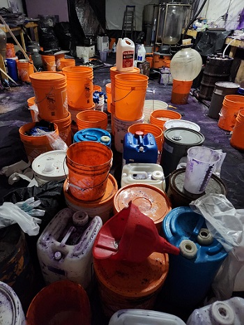 Photo of the interior of the Fentanyl lab