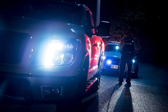 BCHP officers at road check