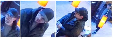 Diff&eacute;rents angles d&rsquo;un homme portant une casquette fonc&eacute;e, des lunettes et une barbiche.
