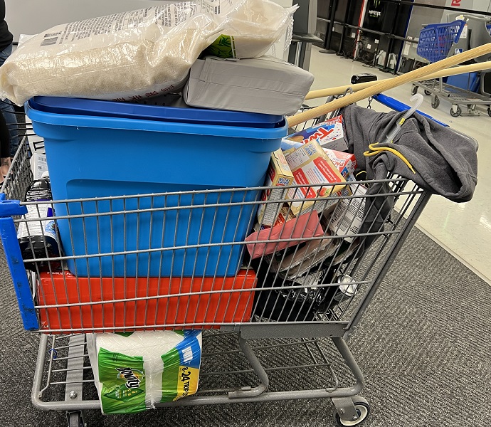 Shopping cart of stolen merchandise recovered